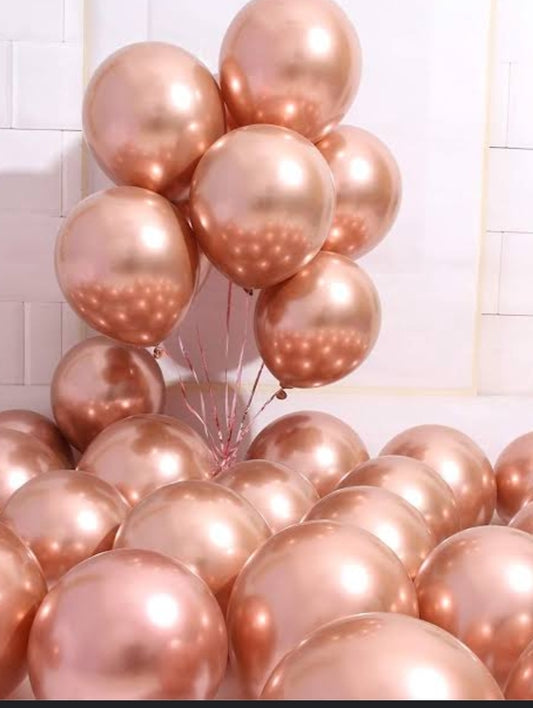 Chrome Rose Gold Balloons 12 inch