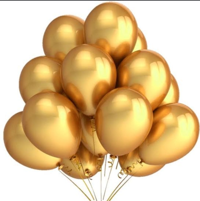 Chrome Gold 12inch Balloons 50 pack